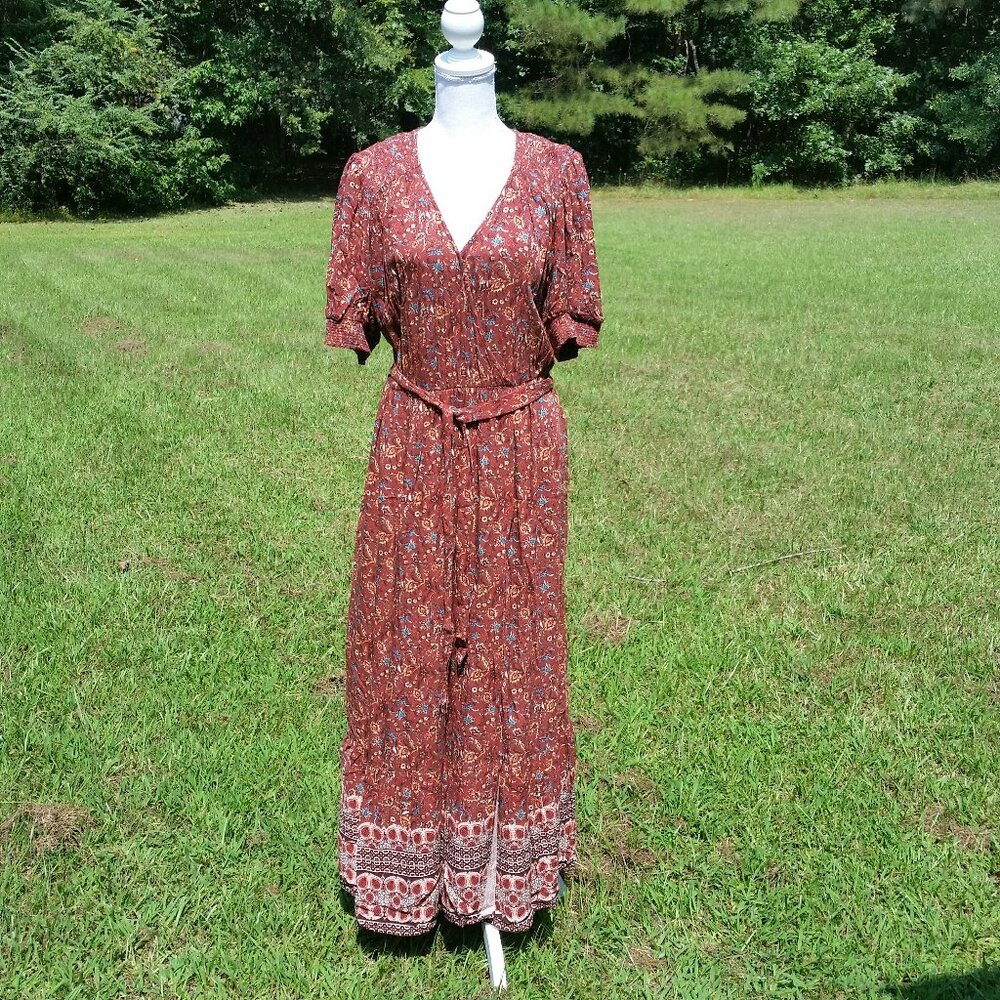 Brown Floral Maxi Dress – XXL